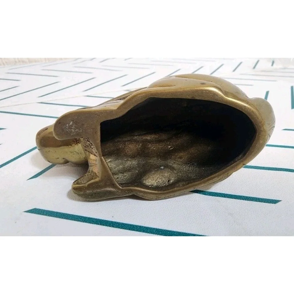 Vintage Brass Bunny Rabbit Figure Statue‎ Paper Weight Desk Ornament MCM